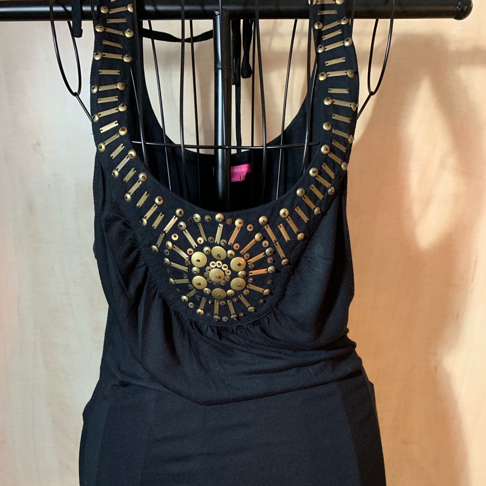 ⏬Final Price ⏬Black and bronze metal BCBG   top